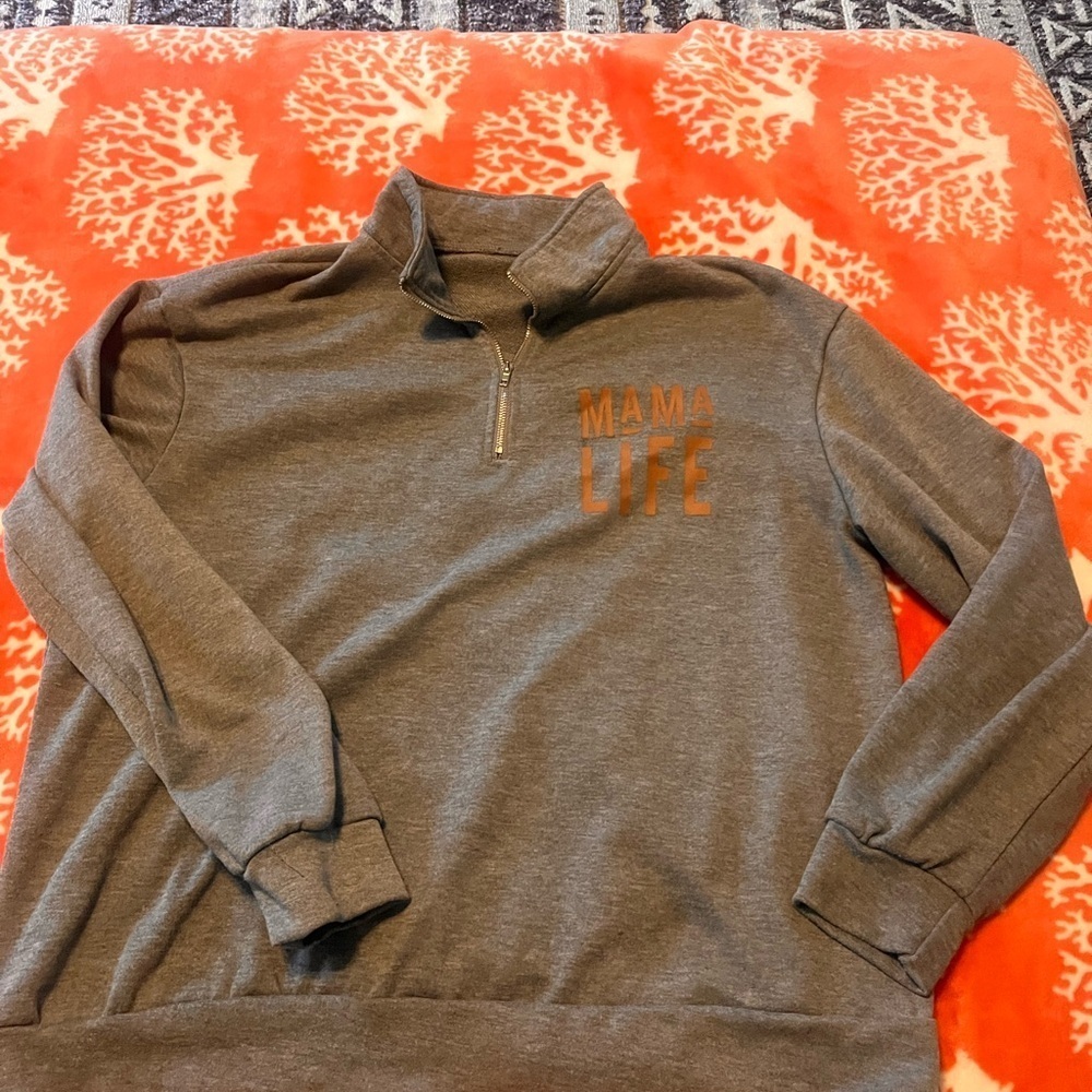 Gray Half-Zip Sweater